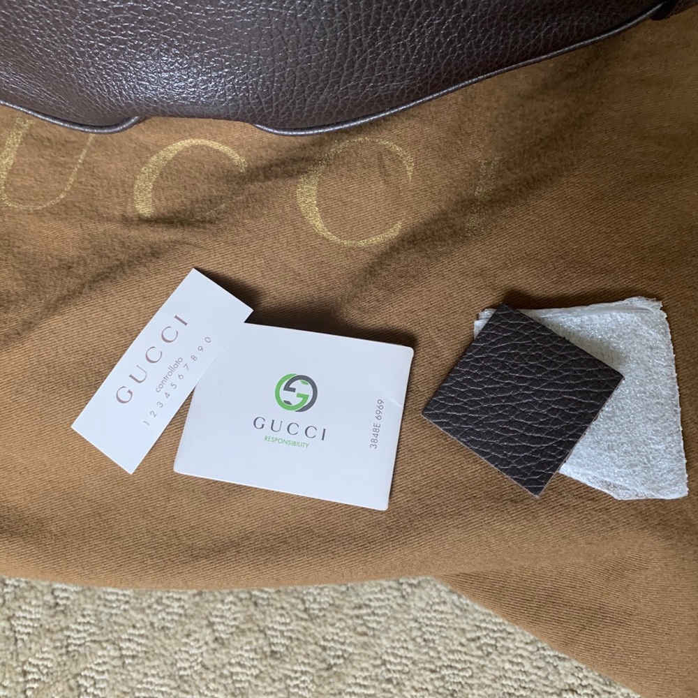 GUCCI Brown Leather Tote Bag - Picture 5 of 14